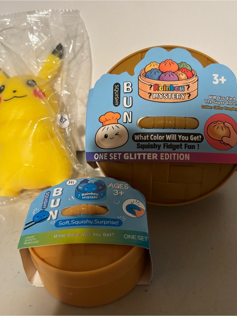 3 lot squishys kids-adults. New Pokémon& two dumplings